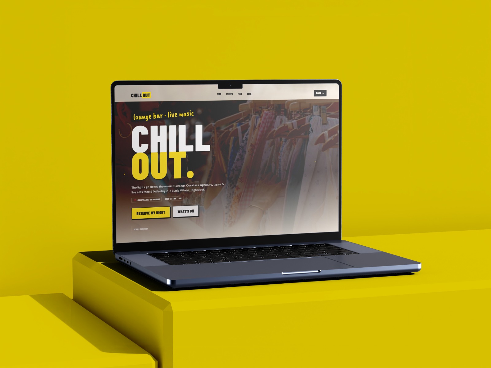 Le site CHILLOUT sur écran